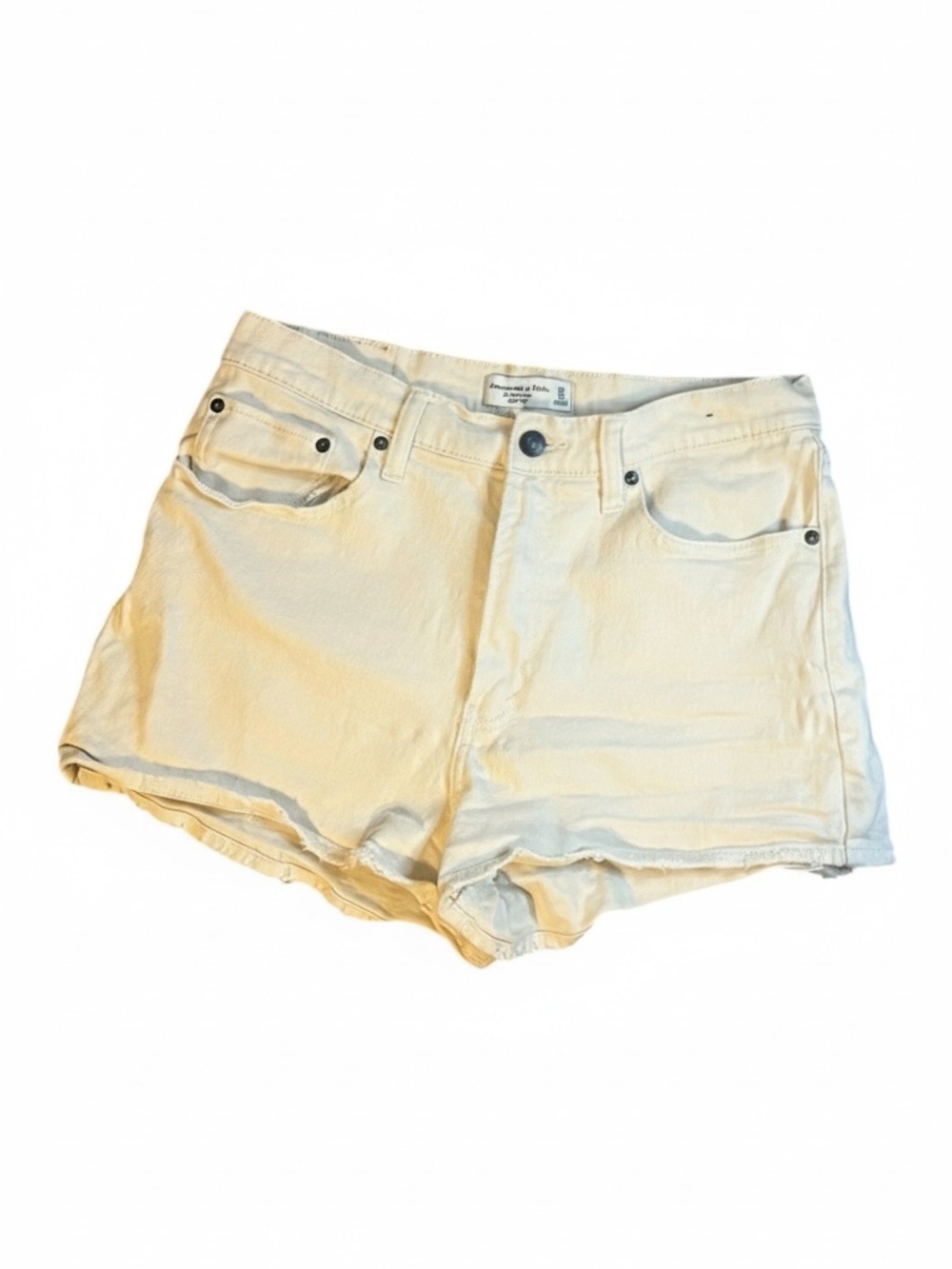 Abercrombie & Fitch Light Cream Denim Jean Shorts